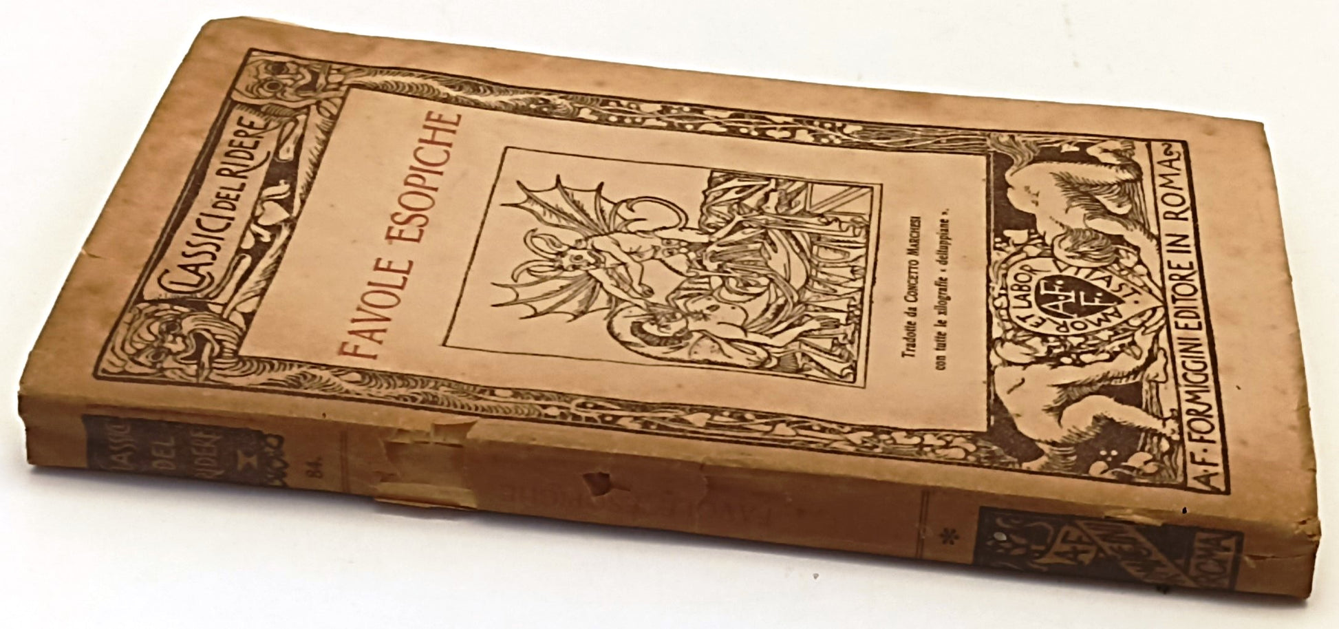 FAVOLE ESOPICHE XILOGRAFIE -- FORMIGGINI - CLASSICI DEL RIDERE - 1930 -B-XFS