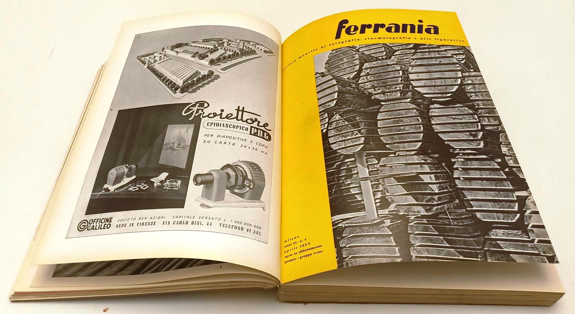 LR- FERRANIA RIVISTA FOTOGRAFIA VOLUME RILEGATO ANNO VI 1/12----- 1952- C-YFS107