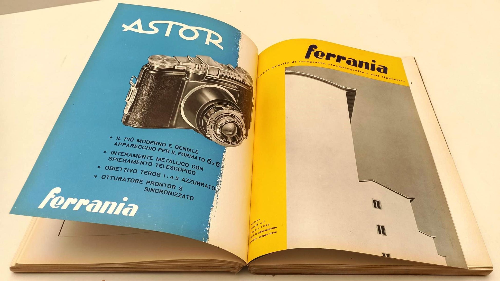 LR- FERRANIA RIVISTA FOTOGRAFIA VOLUME RILEGATO ANNO VI 1/12----- 1952- C-YFS107