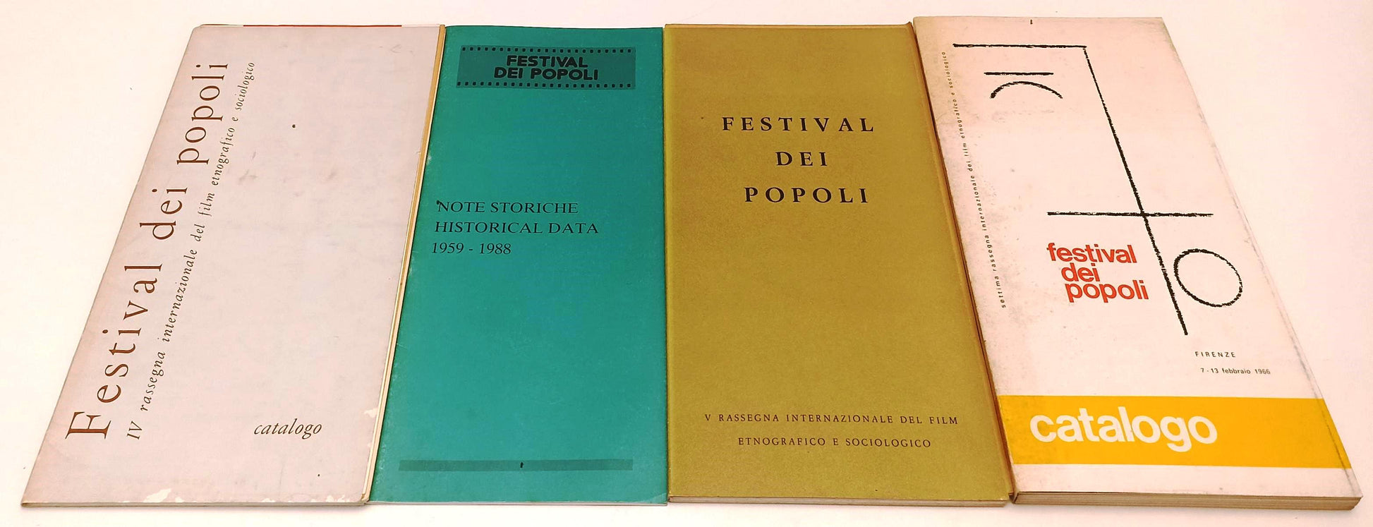 LW- LOTTO FESTIVAL DEI POPOLI 4 CATALOGHI FILM ETNOGRAFICO SOCIOLOGICO - YFS956