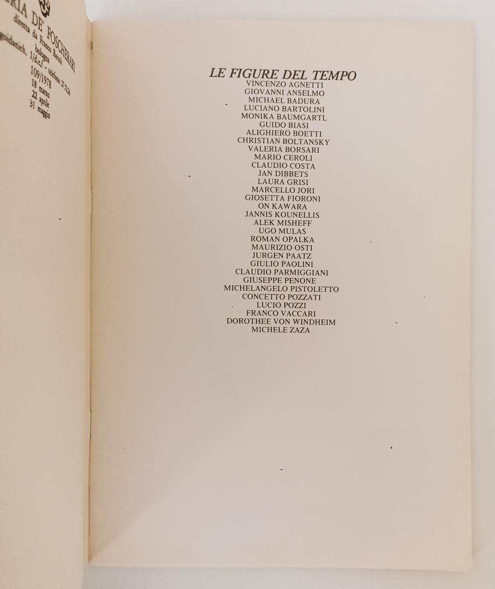 LT- LE FIGURE DEL TEMPO CATALOGO N.109- GALLERIA DE' FOSCHERARI- 1978- S- XFS160