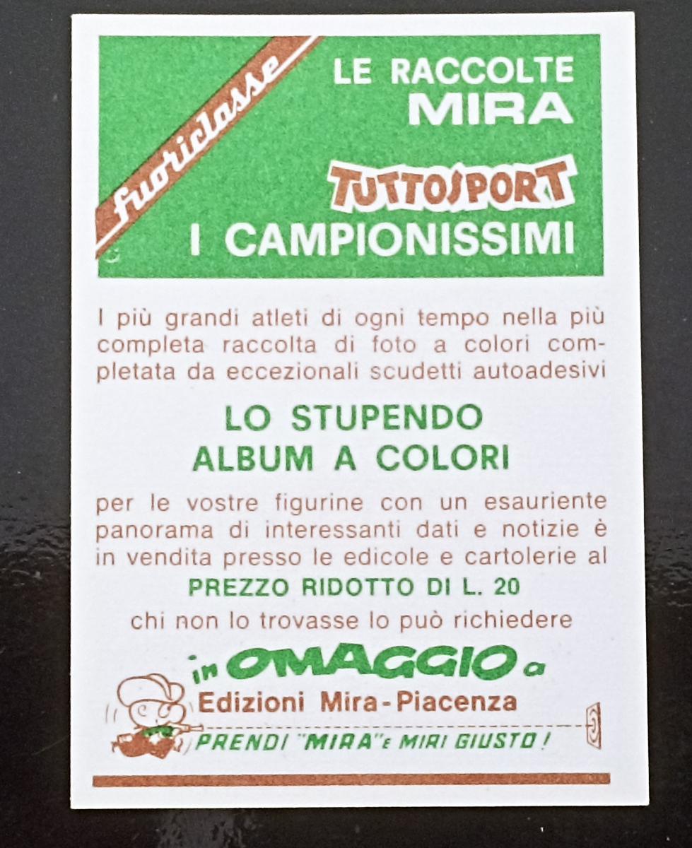 BOXING CARD - MIRA - CAMPIONISSIMI 1968 - JACK LA MOTTA - 537 MINT