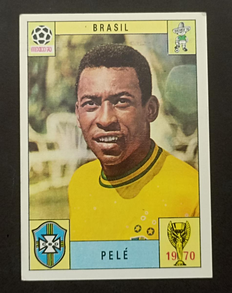 SOCCER CARD - PANINI - MEXICO 70 VERDE 1970 - PELE' BRASILE - EF