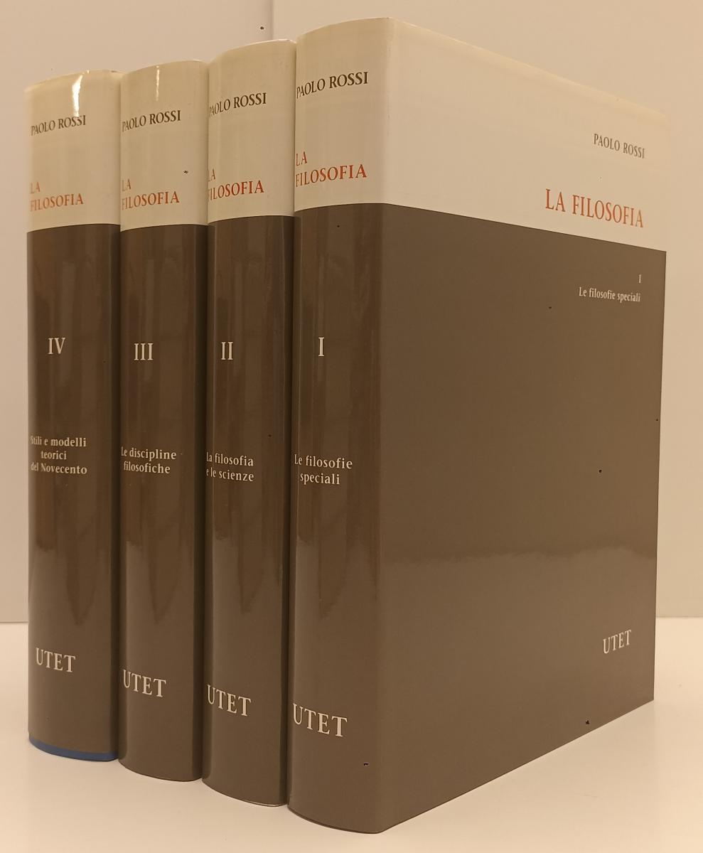 LS- LA FILOSOFIA VOLUMI 1/4 COMPLETA - PAOLO ROSSI - UTET --- 1995 - CS - YFS136