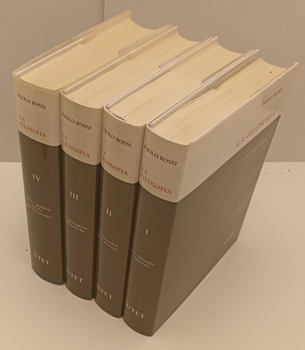 LS- LA FILOSOFIA VOLUMI 1/4 COMPLETA - PAOLO ROSSI - UTET --- 1995 - CS - YFS136