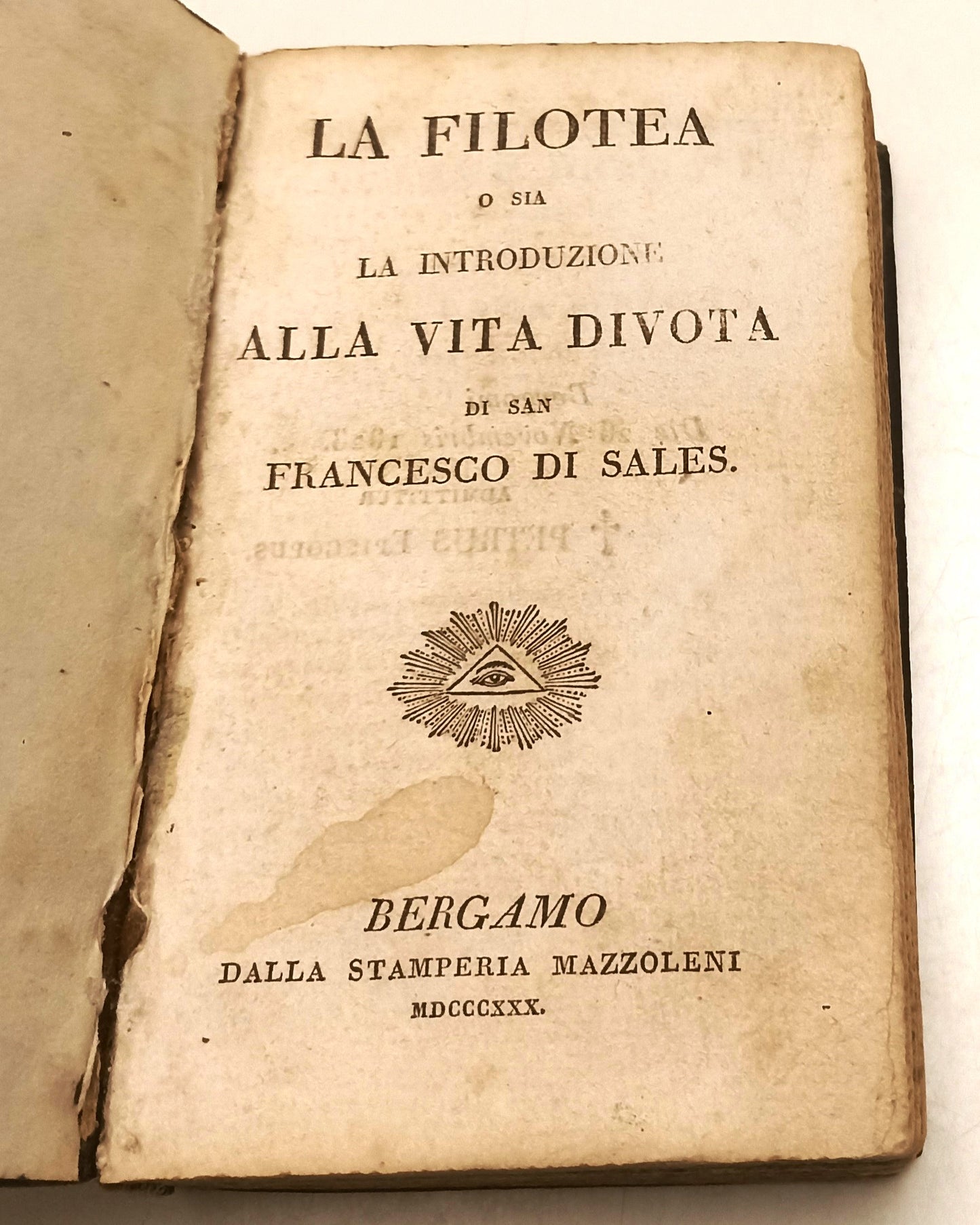 LH- LA FILOTEA VITA DIVOTA- SAN FRANCESCO DI SALES- MAZZOLENI--- 1830- C- ZFS164