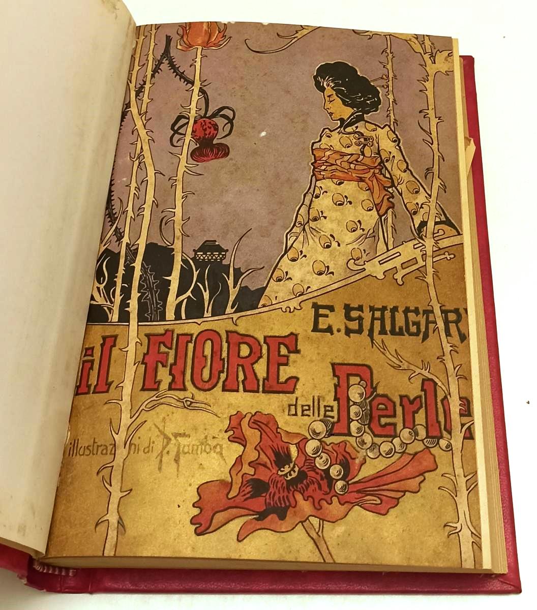 LB- IL FIORE DELLE PERLE RILEGATO - SALGARI GAMBA - VALLARDI --- 1924- C- YFS443