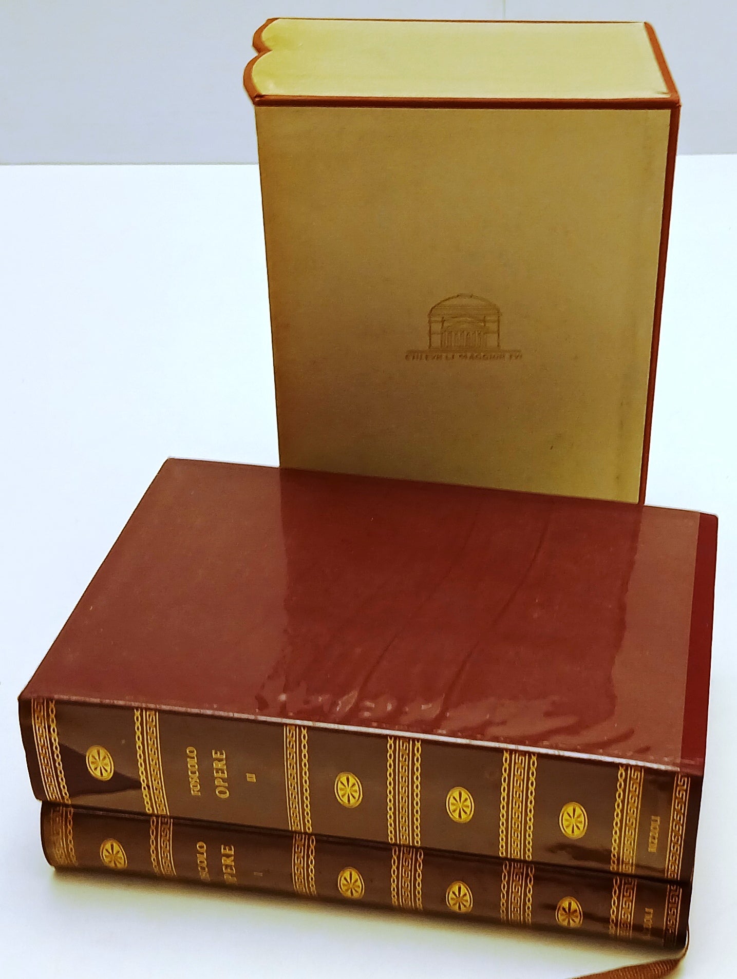 LN- OPERE COFANETTO 2 VOLUMI - FOSCOLO- RIZZOLI- CLASSICI- 1a ED.- 1956- BS- XFS