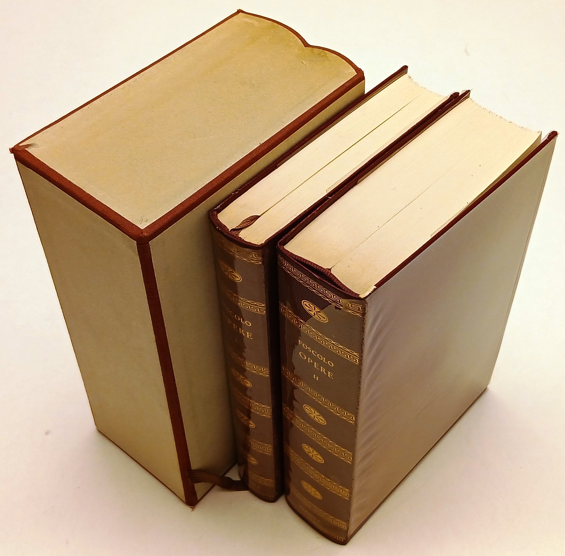 LN- OPERE COFANETTO 2 VOLUMI - FOSCOLO- RIZZOLI- CLASSICI- 1a ED.- 1956- BS- XFS