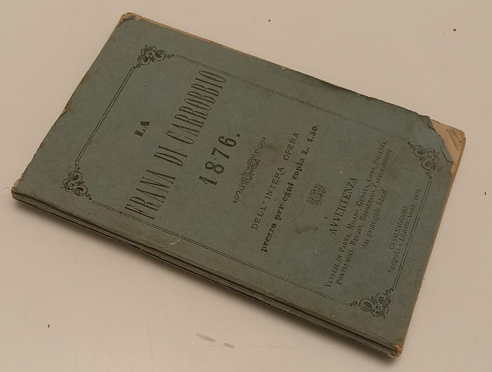 LH- LA FRANA DI CARROBBIO 1876 MARIA LUIGIA - TIPOGRAFIA AROLDI - B - XFS74