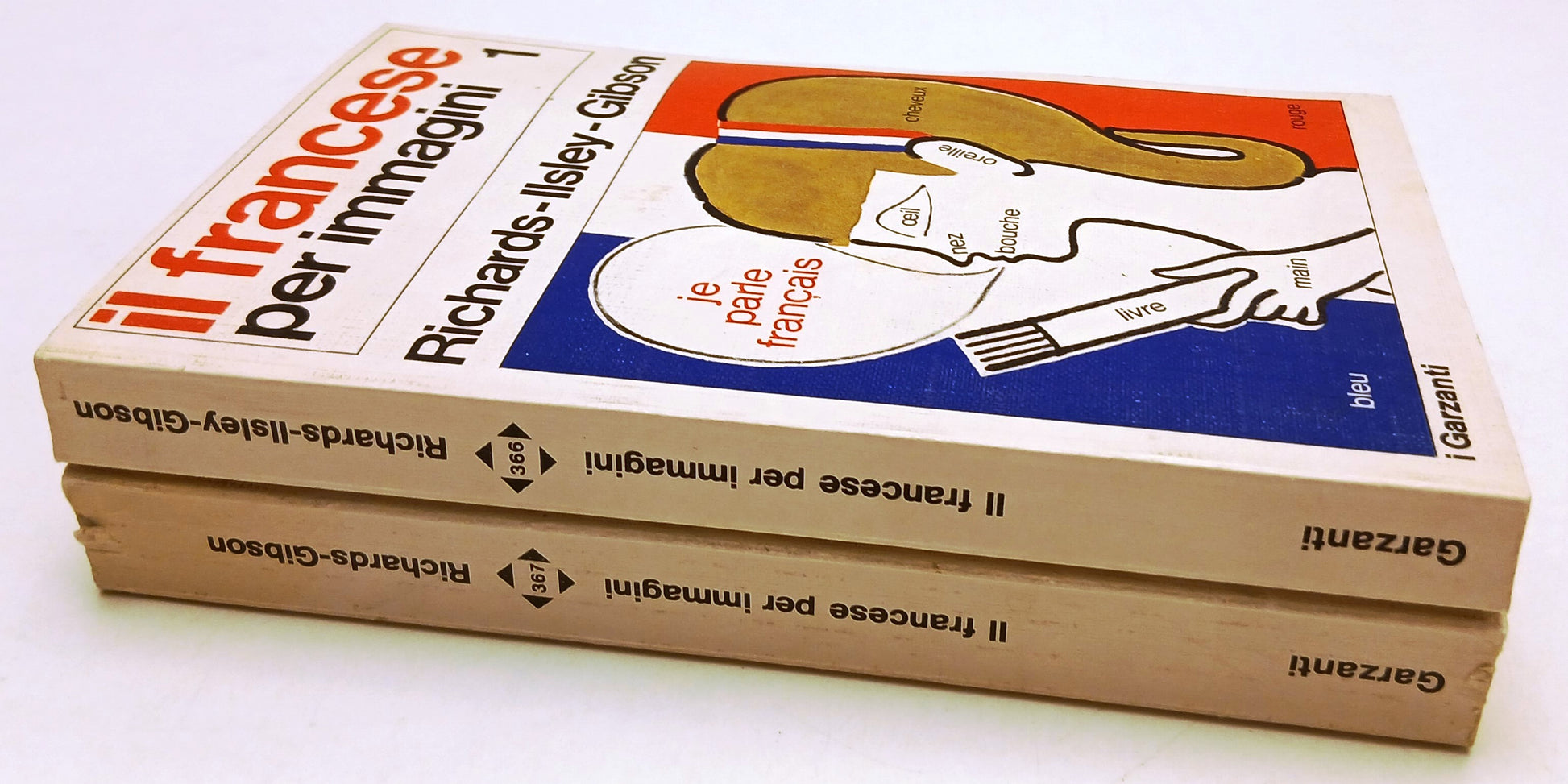 LZ- IL FRANCESE PER IMMAGINI 2 VOLUMI- RICHARDS-GIBSON- GARZANTI--- 1972- B- XFS