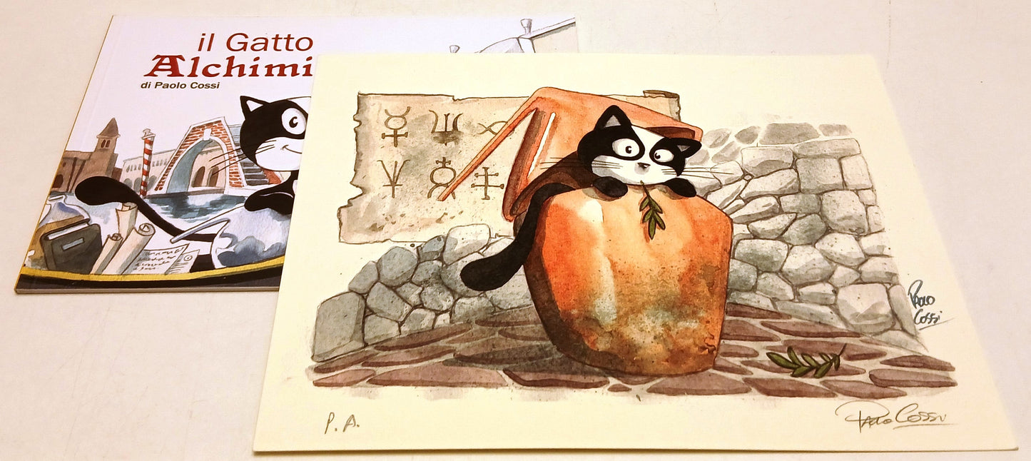 Il Gatto Alchimista - Paolo Cossi - Segni d'Autore - con stampa - B26