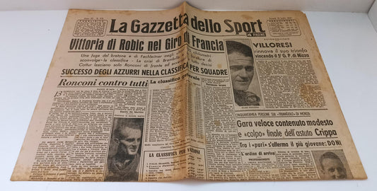 LC- BLOCCO QUOTIDIANI GAZZETTA DELLO SPORT TOUR DE FRANCE 10 NUMERI- 1947-RVSa57