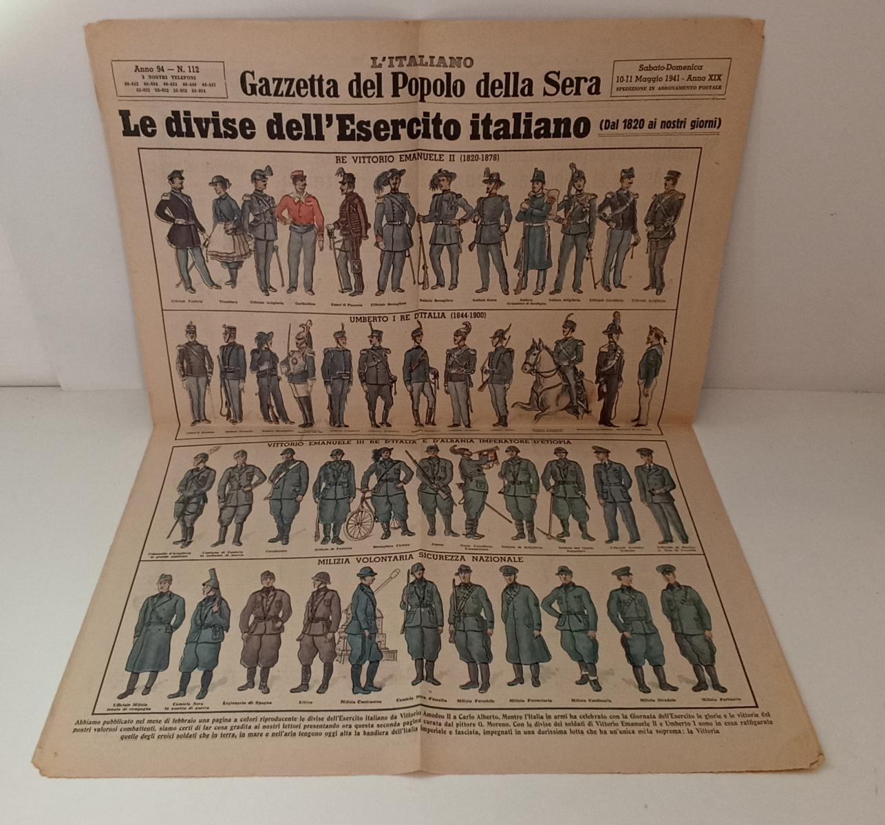 LR- GAZZETTA DEL POPOLO  MAGGIO 1941 SOLDATINI DIVISE ESERCITO ITALIANO - RVSa72