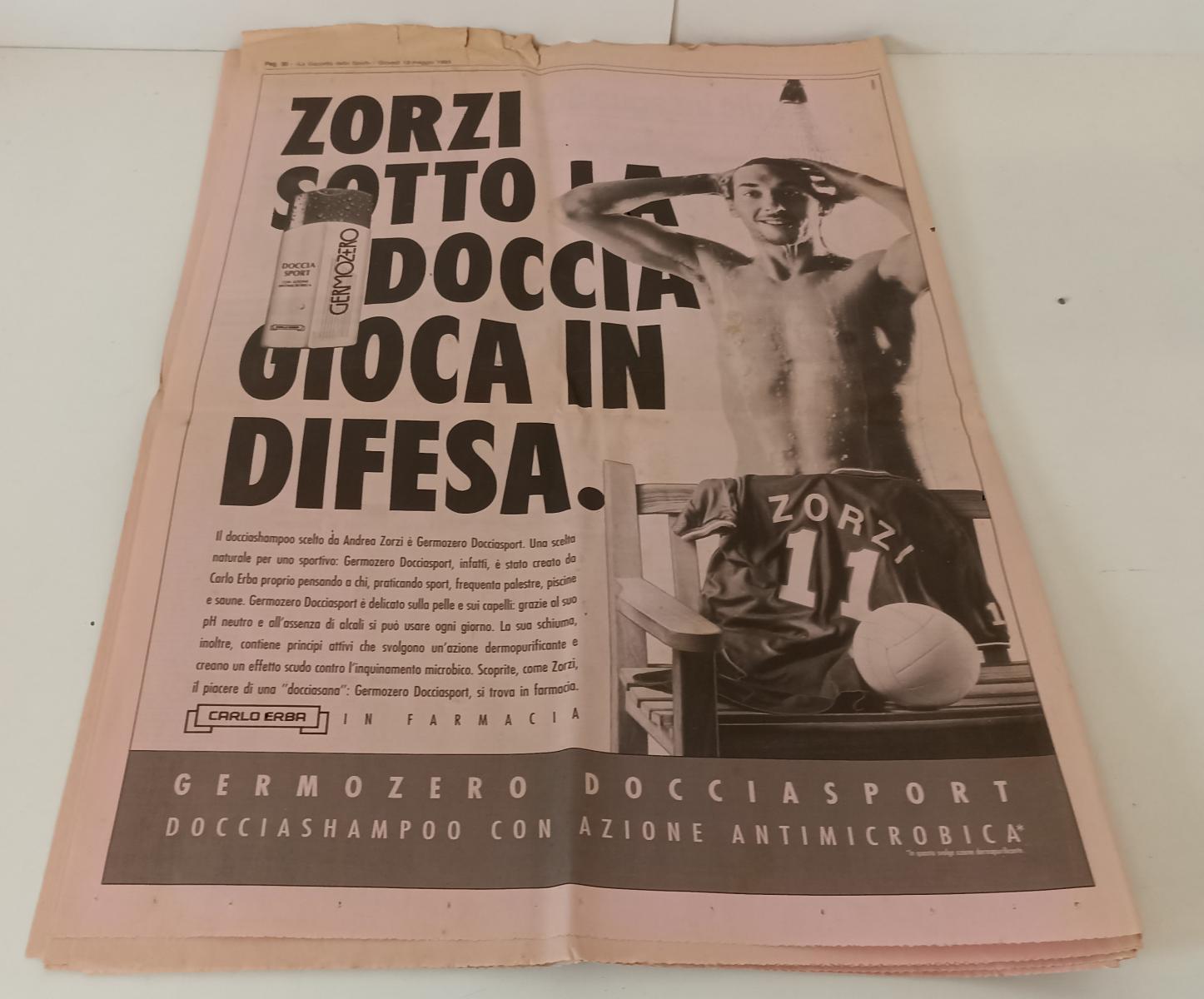 LC- GAZZETTA DELLO SPORT 13 MAGGIO 1993 WEMBLEY PARMA COPPA DELLE COPPE- RVSa248