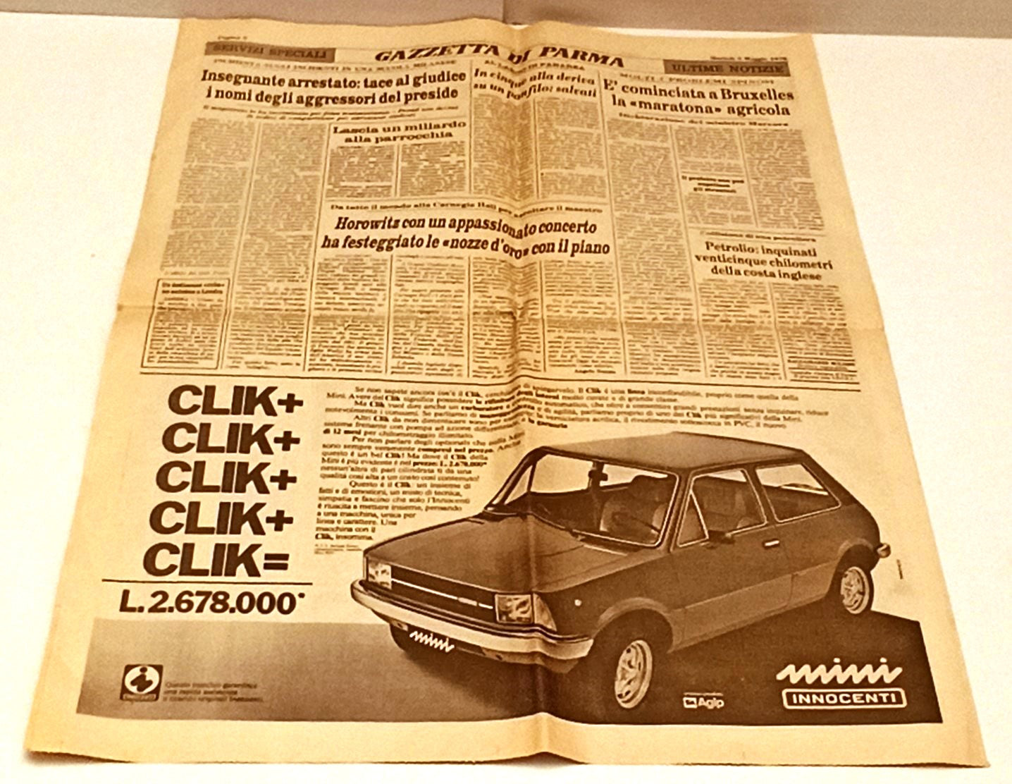 LR- GAZZETTA PARMA 9 MAGGIO 1978 EDIZIONE STRAORDINARIA MORO ASSASSINATO-RVSa596