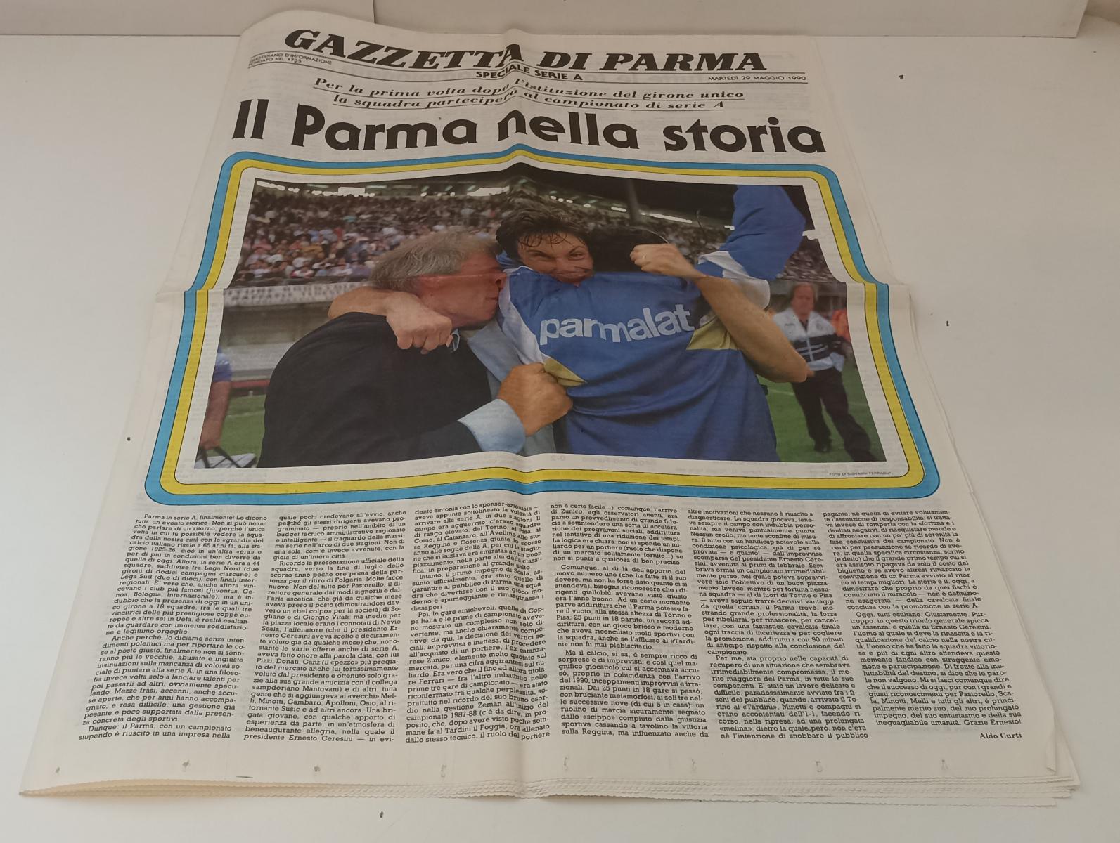 LC- GAZZETTA di PARMA 29 MAGGIO 1990 SPECIALE SERIE A PARMA NELLA STORIA RVSa234