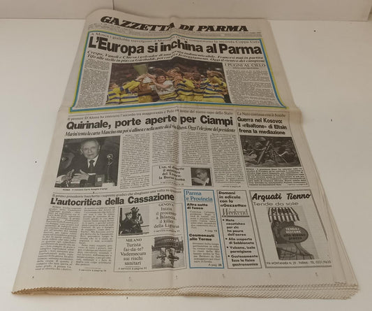 LC- GAZZETTA di PARMA 13 MAGGIO 1999 L'EUROPA SI INCHINA AL PARMA - RVSa233