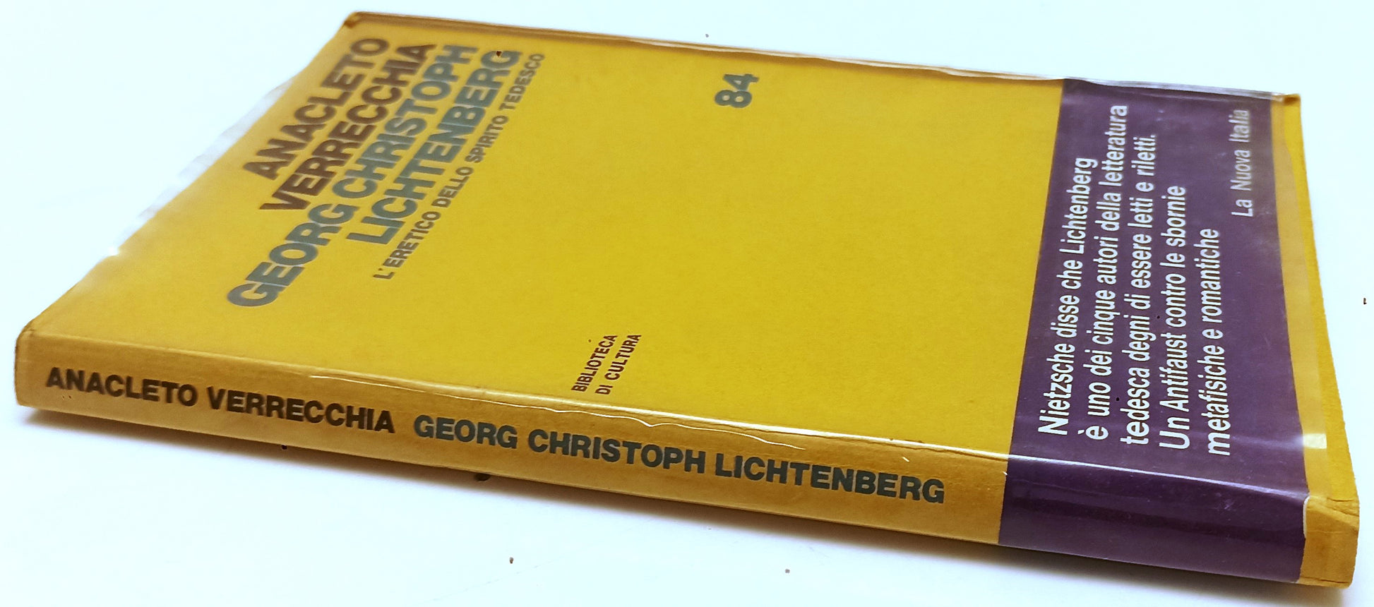LS- GEORG CHRISTOPH LICHTENBERG - VERRECCHIA - LA NUOVA ITALIA- 1969- BS- ZFS12