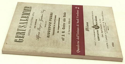 Teatro alla Scala Gerusalemme Royer Vaez musiche Giuseppe Verdi 1850/51 - YFS977