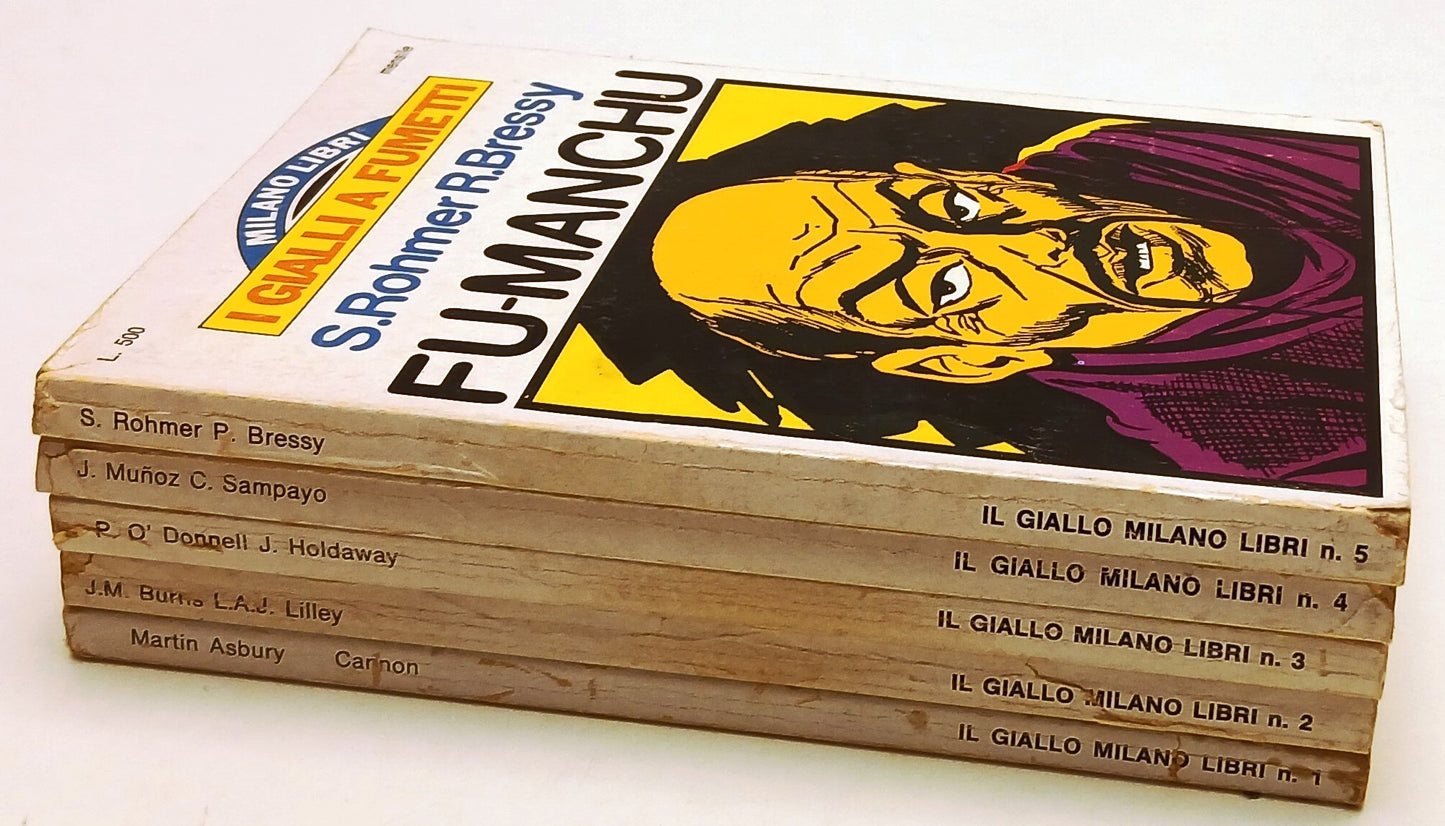 FZ- I GIALLI A FUMETTI 1/5 COMPLETA - ASBURY SAMPAYO- MILANO LIBRI- 1976- B- H25