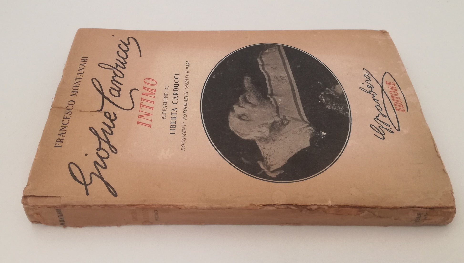 LN- GIOSUE' CARDUCCI INTIMO DEDICA AUTOGRAFO- MONTANARI- BARBERA--- 1950- B- XFS