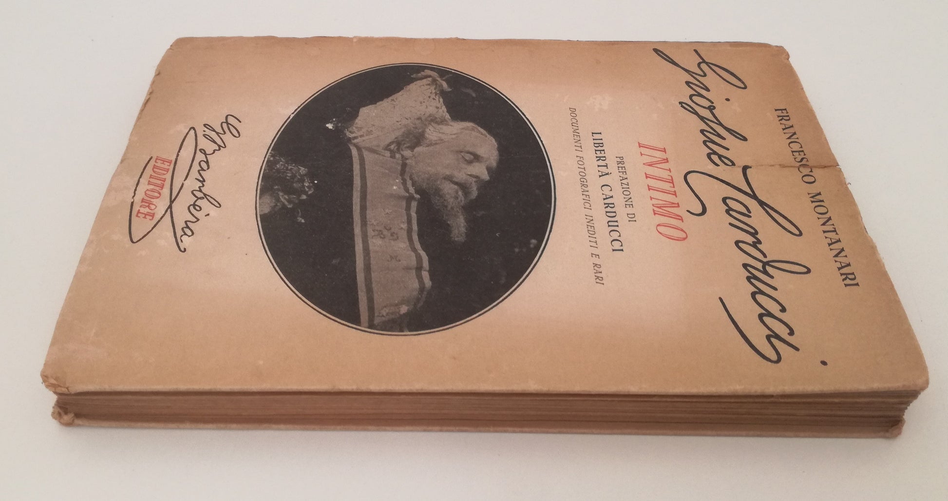 LN- GIOSUE' CARDUCCI INTIMO DEDICA AUTOGRAFO- MONTANARI- BARBERA--- 1950- B- XFS