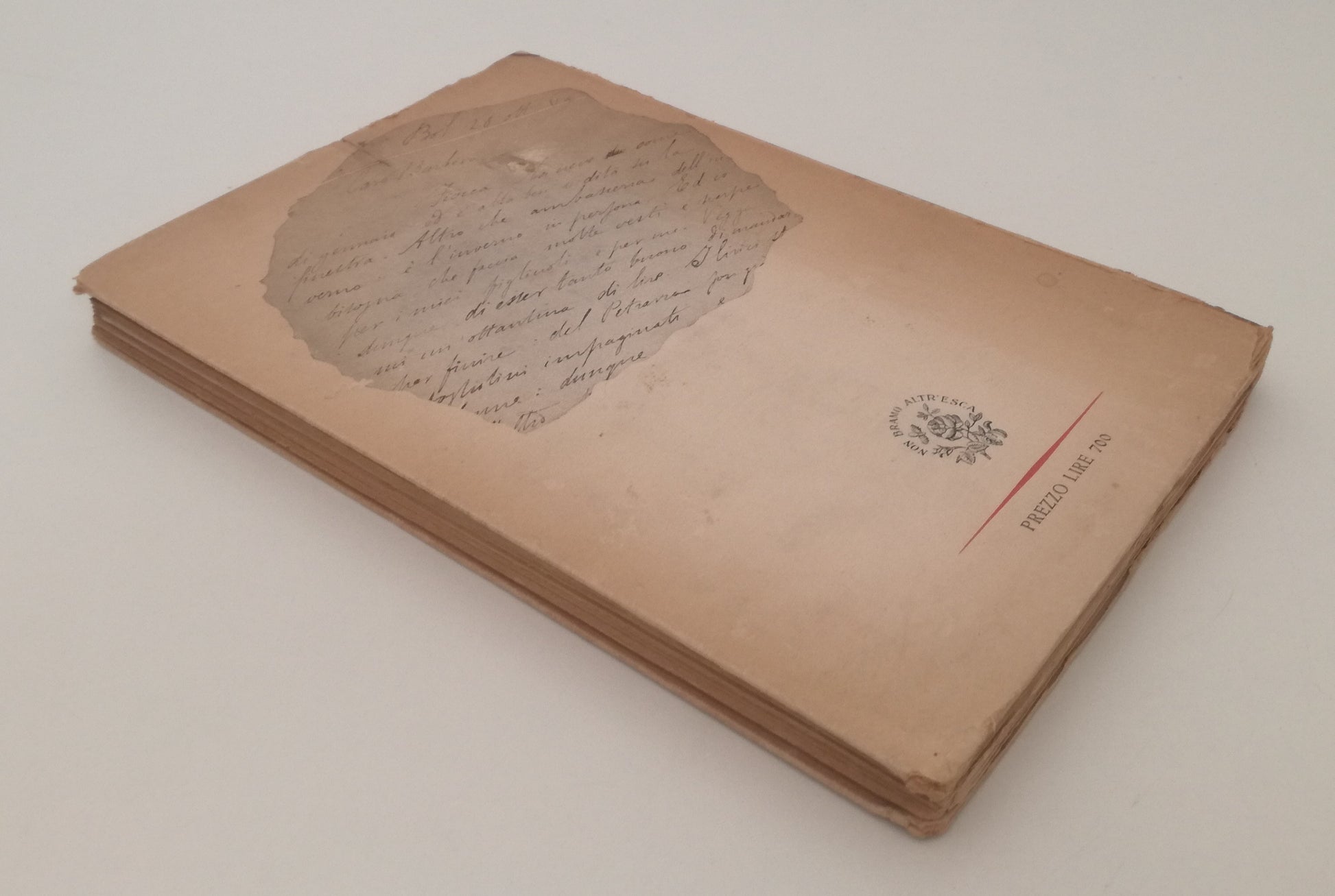 LN- GIOSUE' CARDUCCI INTIMO DEDICA AUTOGRAFO- MONTANARI- BARBERA--- 1950- B- XFS