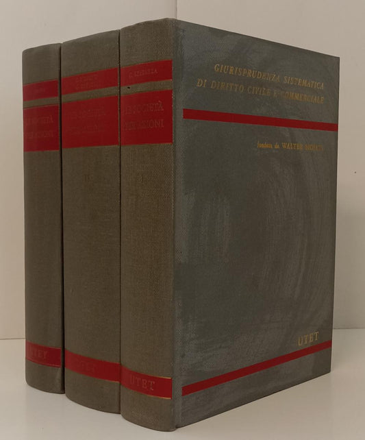 LZ- SOCIETA' PER AZIONI VOLUMI 1/3 GIURISPRUDENZA - SILVETTI- UTET- 1984- BLCP33