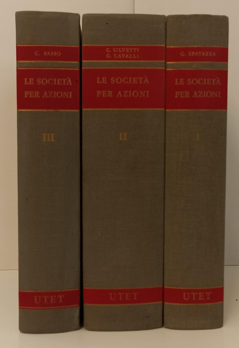 LZ- SOCIETA' PER AZIONI VOLUMI 1/3 GIURISPRUDENZA - SILVETTI- UTET- 1984- BLCP33