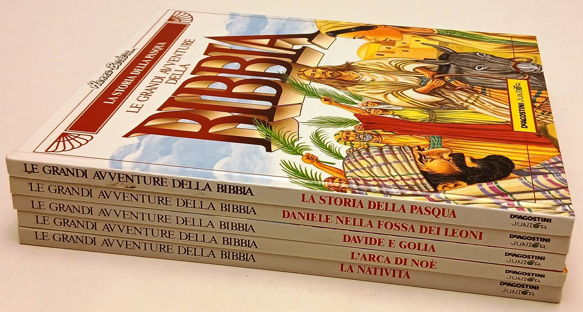 LB- LE GRANDI AVVENTURE DELLA BIBBIA 5 VOLUMI- HANNA BARBERA- DeAGOSTINI- C- RGZ