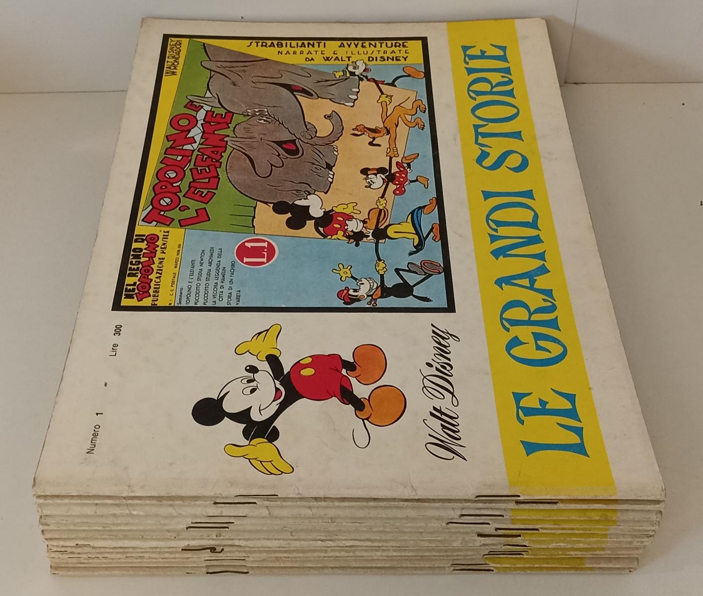FD- LE GRANDI STORIE DI TOPOLINO 1/12 COMPLETA -- DISNEY MONDADORI- 1967- S- R23