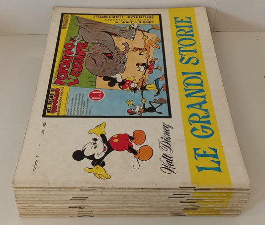 FD- LE GRANDI STORIE DI TOPOLINO 1/12 COMPLETA -- DISNEY MONDADORI- 1967- S- R23