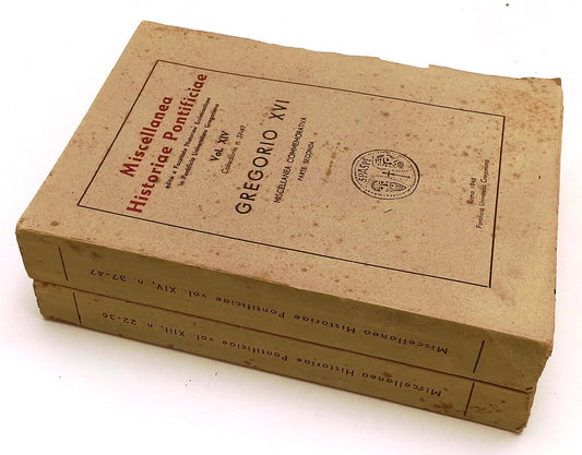 LD- GREGORIO XVI PARTI I/II - MISCELLANEA HISTORIAE PONTIFICIAE - 1948- B- XFS99