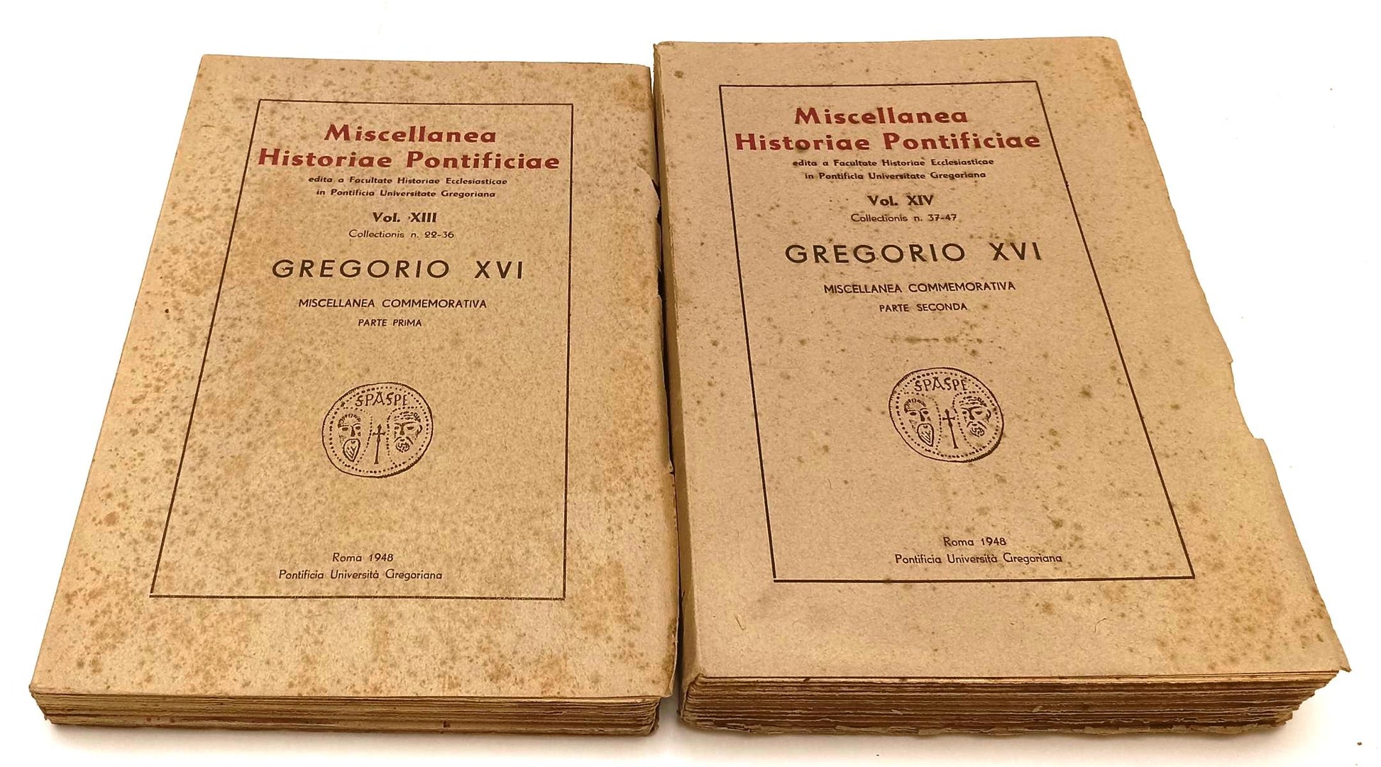 LD- GREGORIO XVI PARTI I/II - MISCELLANEA HISTORIAE PONTIFICIAE - 1948- B- XFS99