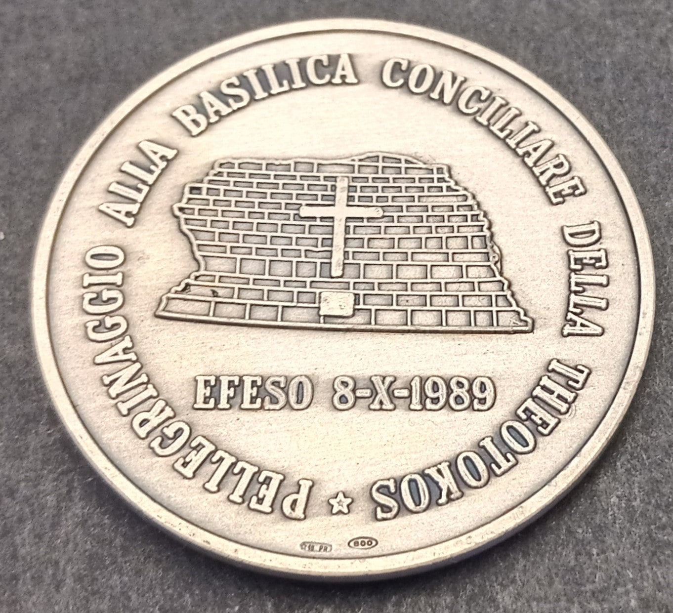 CB- MEDAGLIA PELLEGRINAGGIO BASILICA CONCILIARE THEOTOKOS EFESO 1989 - GTTS136