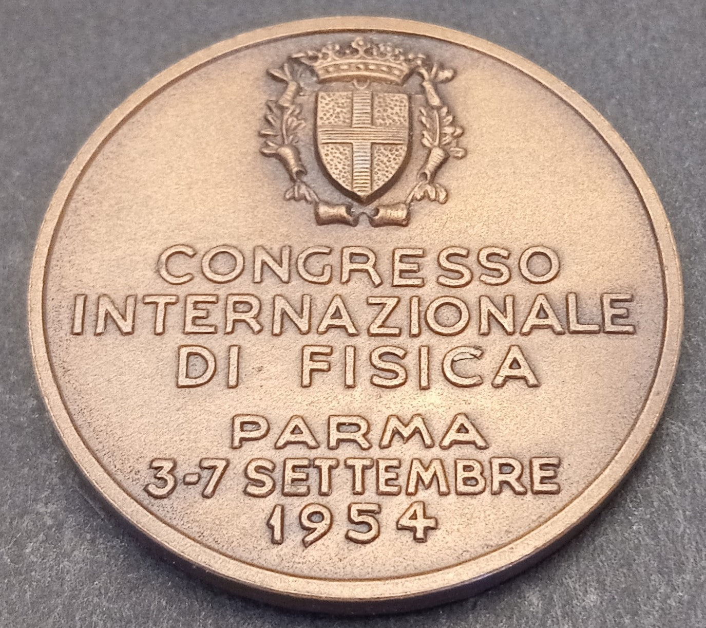 CB- MEDAGLIA CONGRESSO INTERNAZIONALE FISICA PARMA MELLONI 1954 - GTTS137