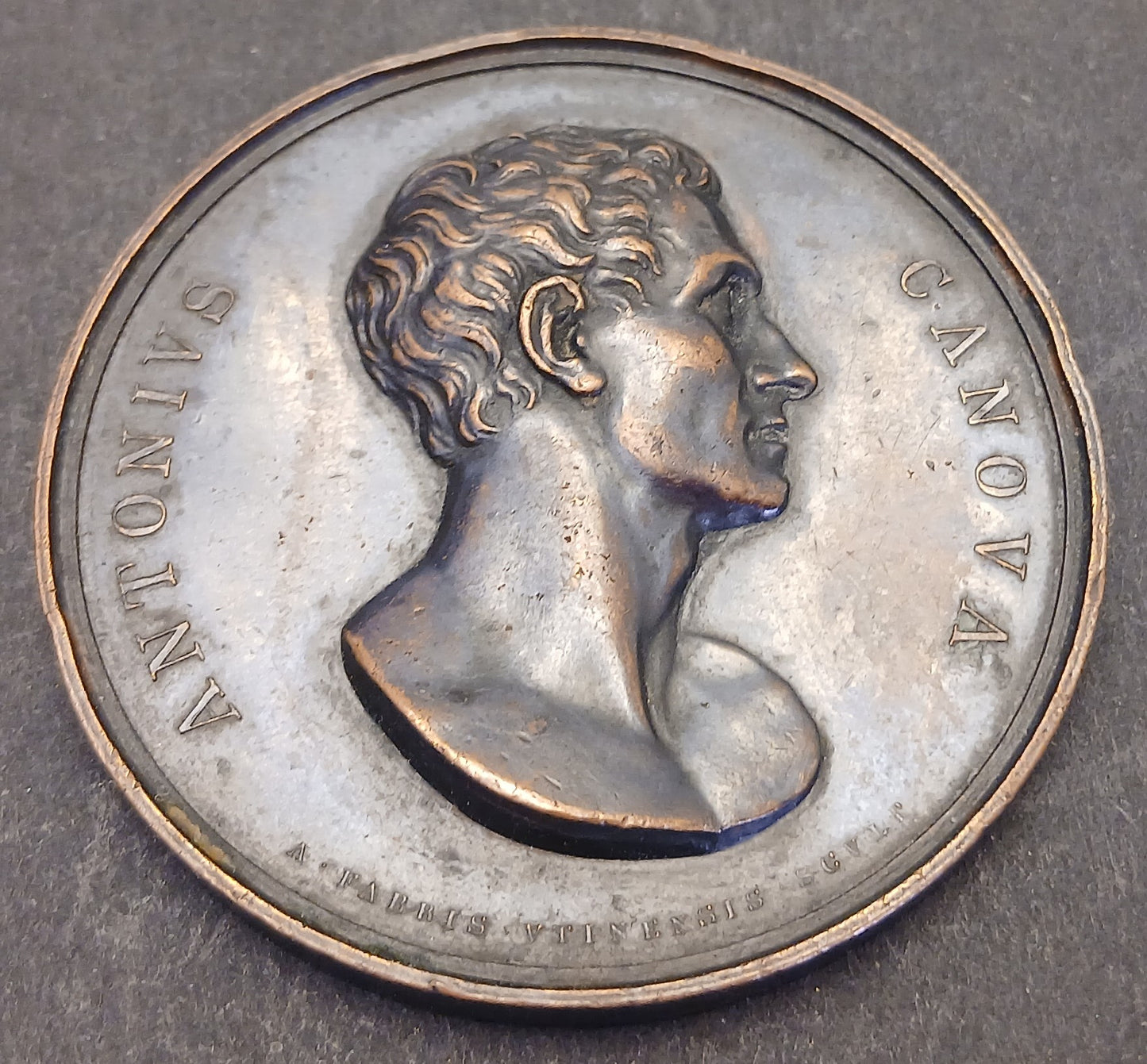 CB- MEDAGLIA ANTONIUS CANOVA EX CONLATIONE EUROPA UNIVERSALE MDCCCXXVII- GTTS142