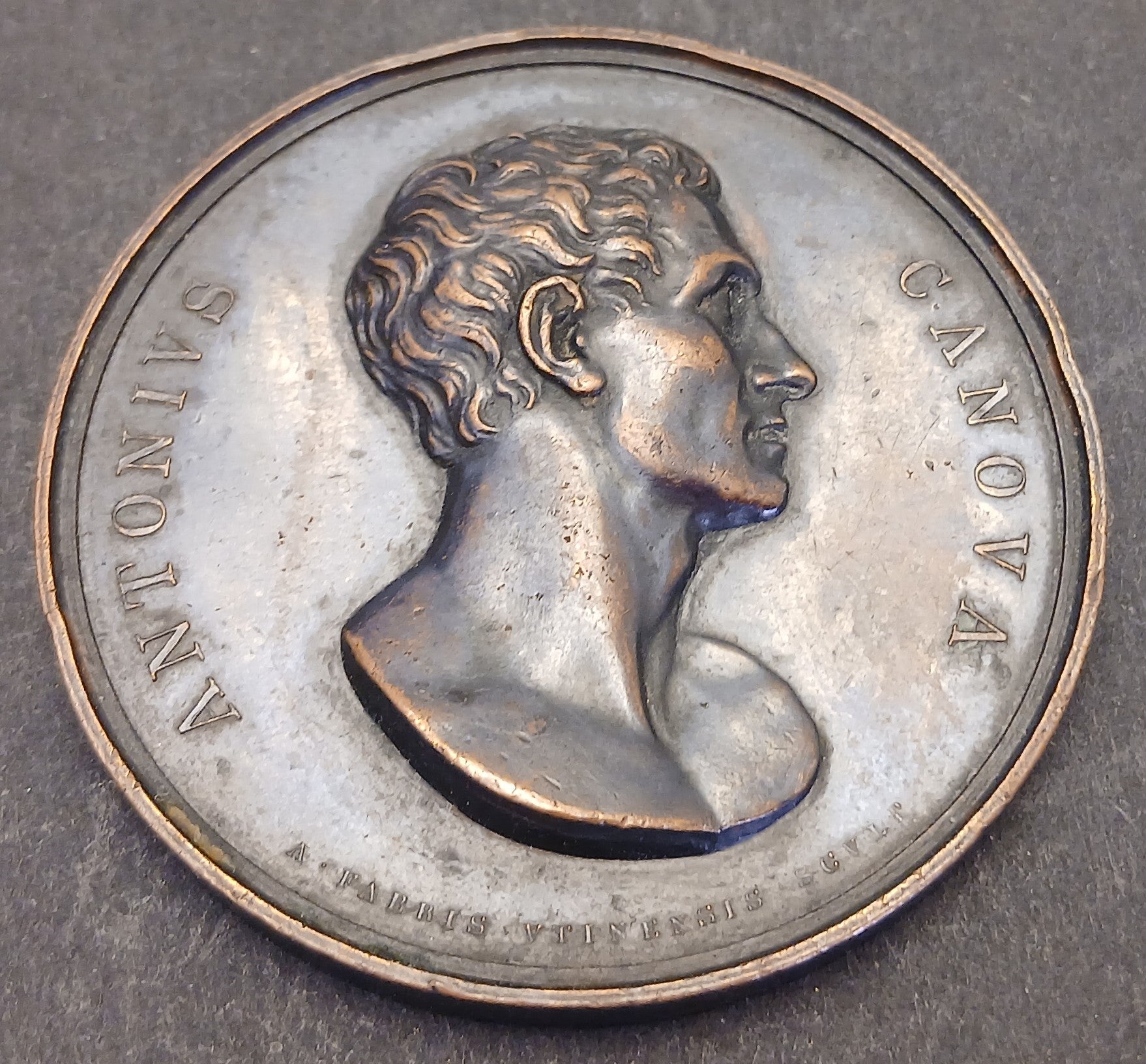 CB- MEDAGLIA ANTONIUS CANOVA EX CONLATIONE EUROPA UNIVERSALE MDCCCXXVII- GTTS142