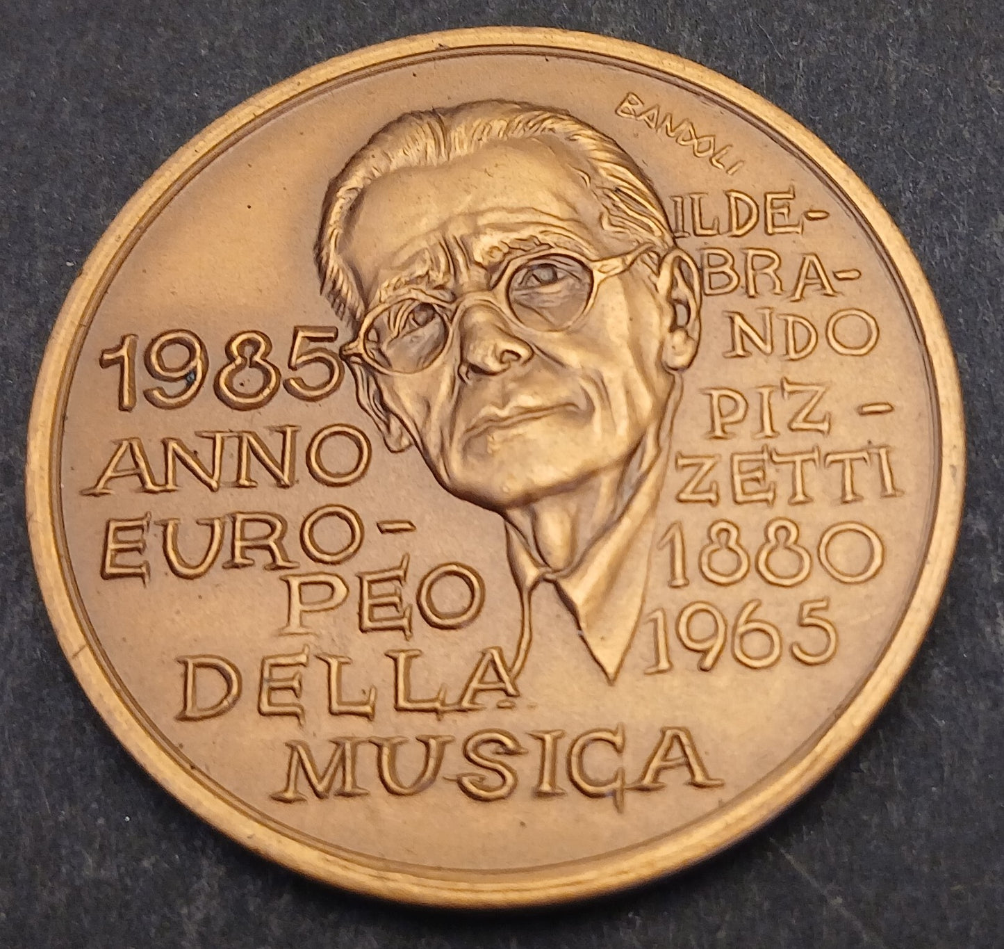 CB- MEDAGLIA 1985 ANNO EUROPEO MUSICA ILDEBRANDO PIZZETTI PARMA - GTTS150