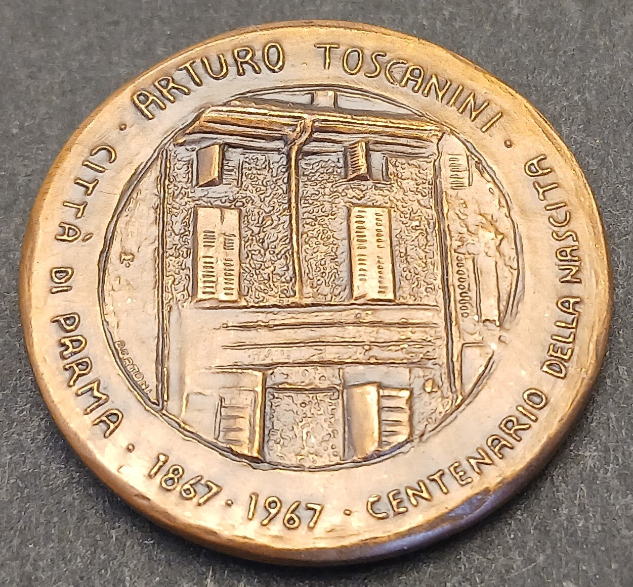CB- MEDAGLIA ARTURO TOSCANINI CENTENARIO DELLA NASCITA CITTA' DI PARMA - GTTS154