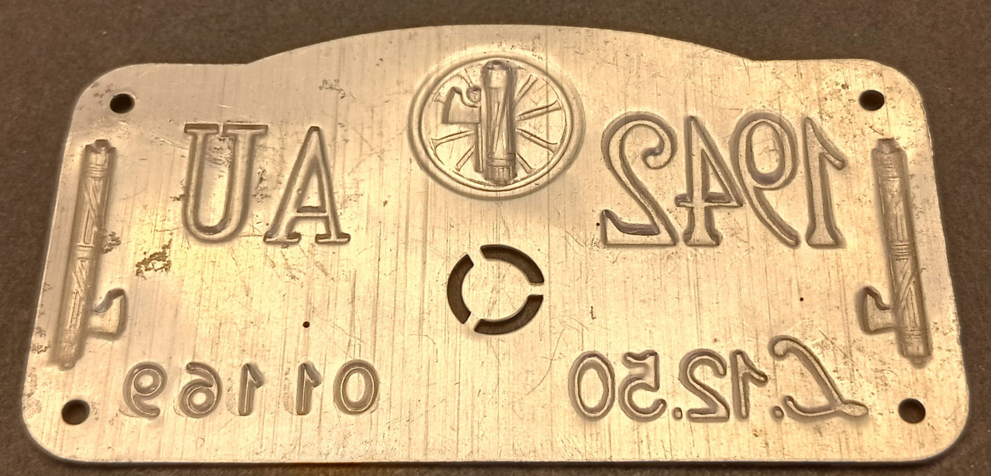 CB- TARGA TASSA CICLO FASCIMO MUSSOLINI 1942 AU L.12,50 01169 - GTTS86