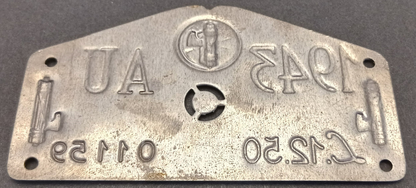 CB- TARGA TASSA CICLO MUSSOLINI FASCISMO 1943 AU L.12,50 00159 - GTTS88