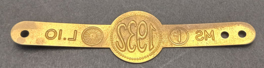 CB- TARGA TASSA CICLI FASCISMO MUSSOLINI - MS 1932 L.IO - GTTS89