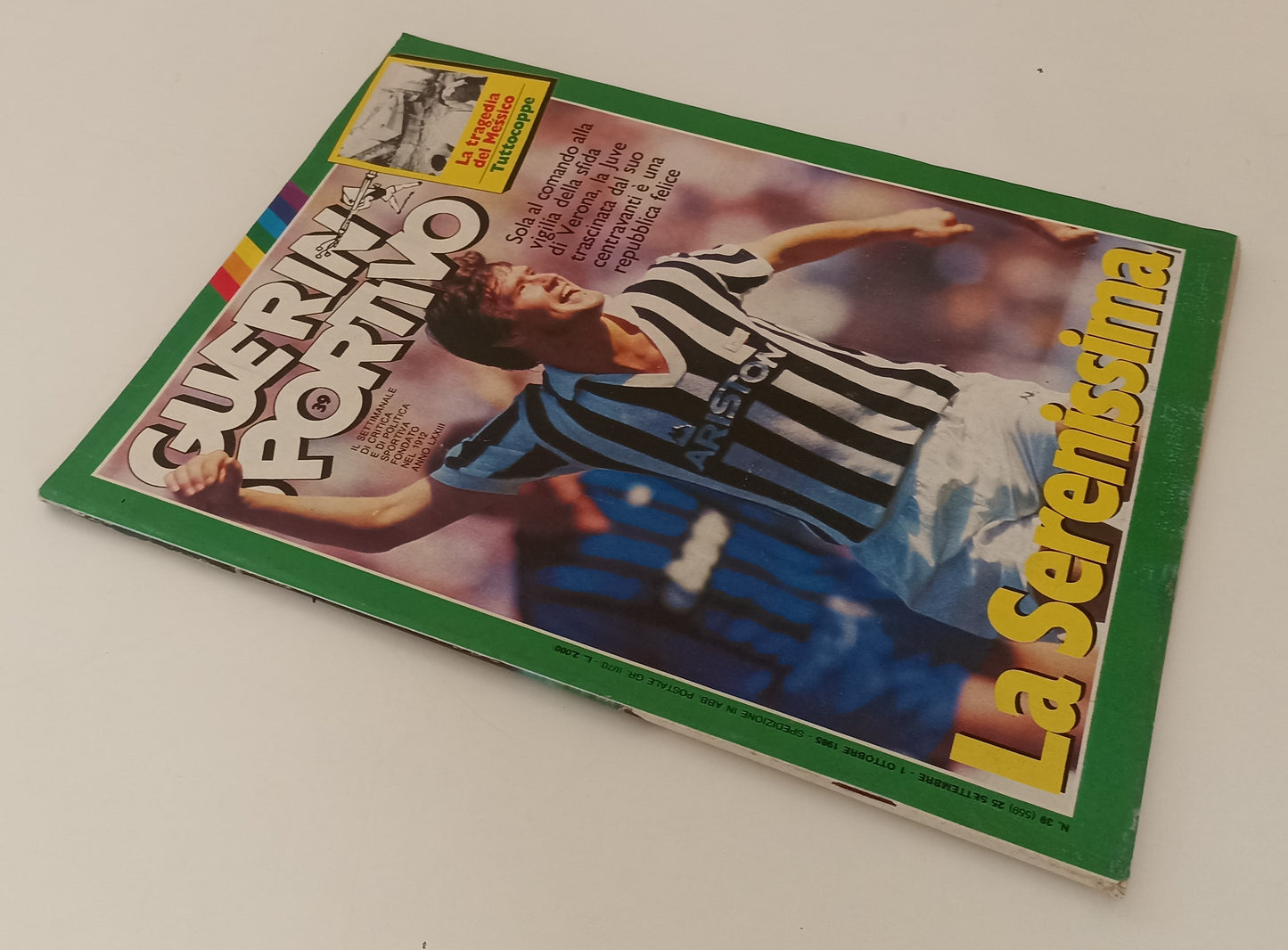 LC- RIVISTA GUERIN SPORTIVO N.39 1985 POSTER COPPE TRAGEDIA MESSICO- RVSa160