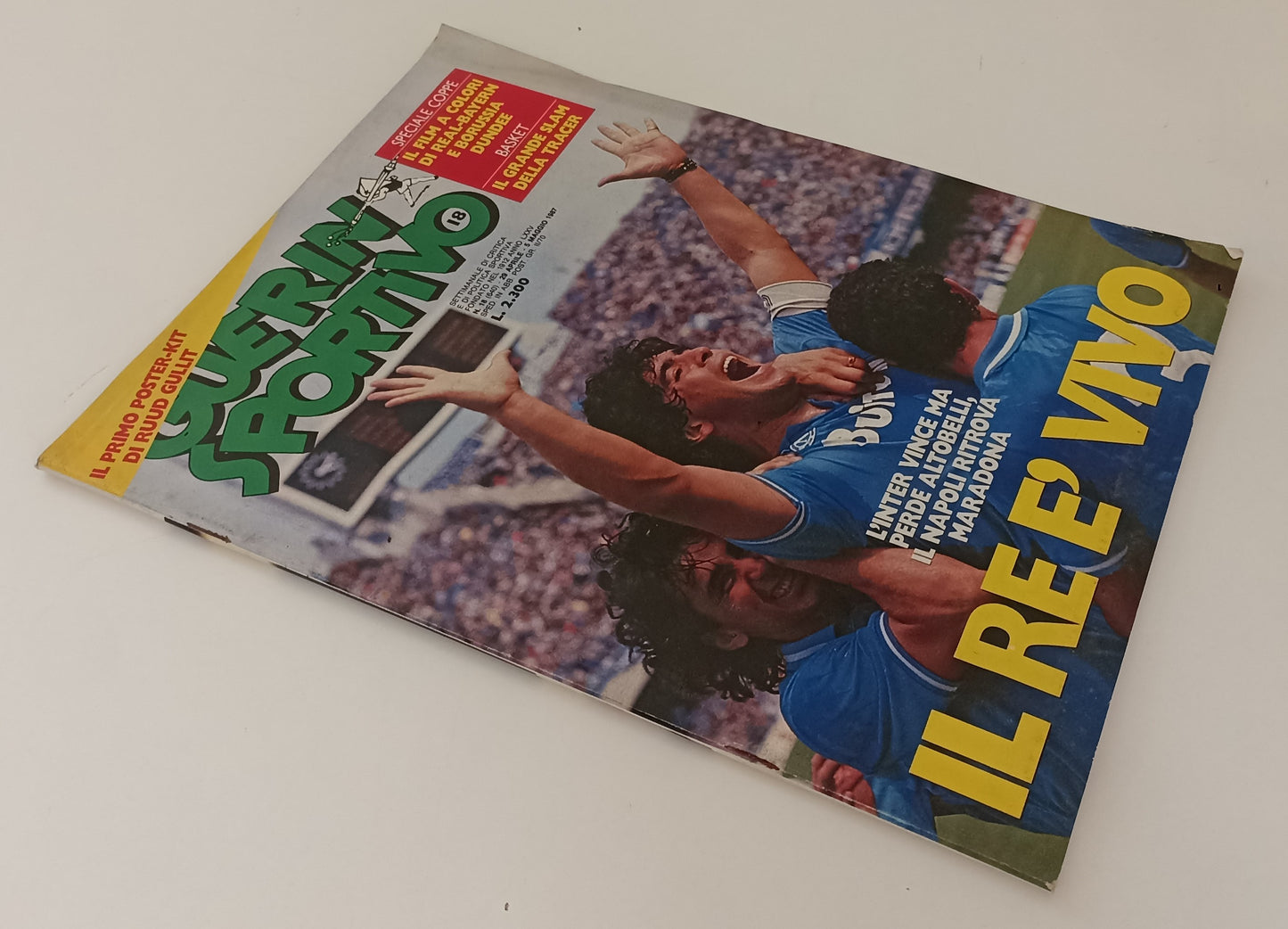 LC- RIVISTA GUERIN SPORTIVO N.18 1987 CON POSTER KIT RUD GULLIT - S - RVSa161