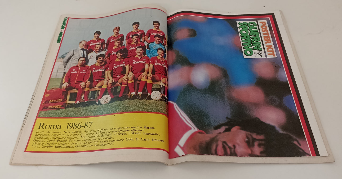 LC- RIVISTA GUERIN SPORTIVO N.18 1987 CON POSTER KIT RUD GULLIT - S - RVSa161