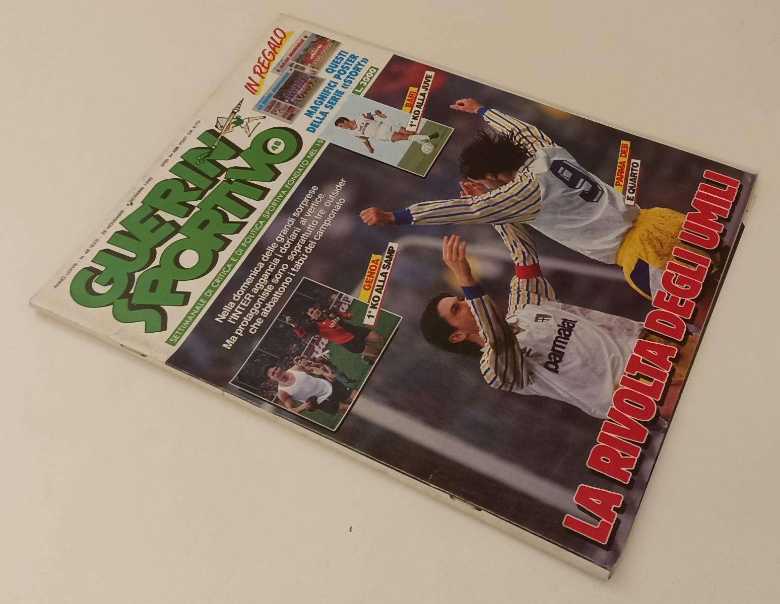 LC- RIVISTA GUERIN SPORTIVO N.48 1990 POSTER STORY MILAN SAMPDORIA  - RVSa197