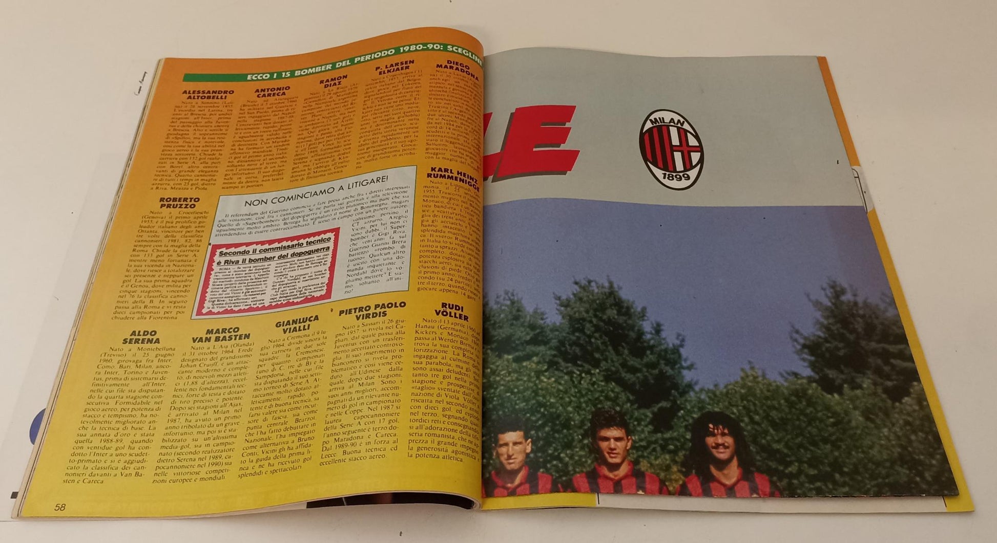LC- RIVISTA GUERIN SPORTIVO N.48 1990 POSTER STORY MILAN SAMPDORIA  - RVSa197