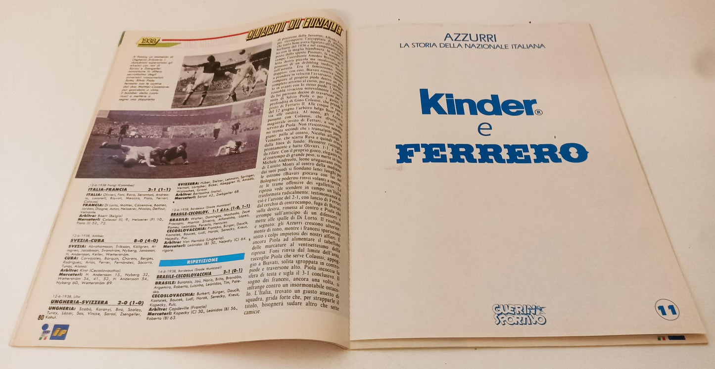 LC- RIVISTA GUERIN SPORTIVO N.12 1994 FIGURINE KINDER FERRERO POSTER - RVSa193